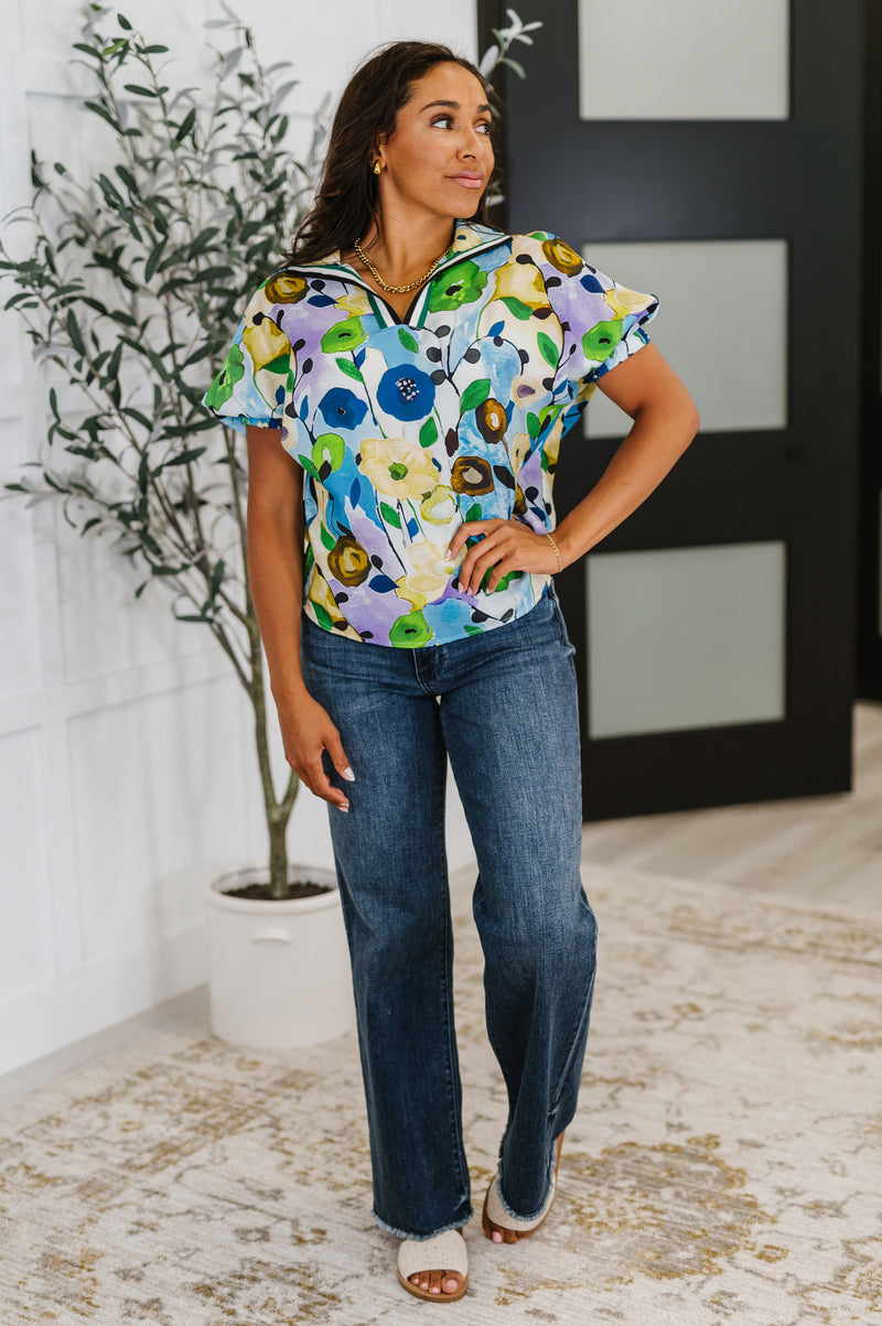 Fielding Questions Floral Top - Maple Row Boutique
