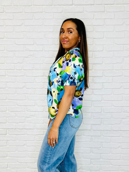 Fielding Questions Floral Top - Maple Row Boutique