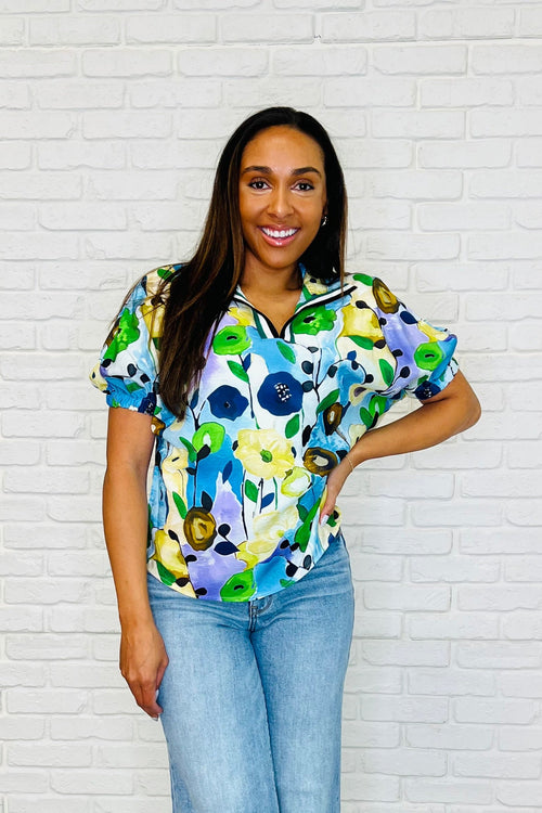 Fielding Questions Floral Top - Maple Row Boutique