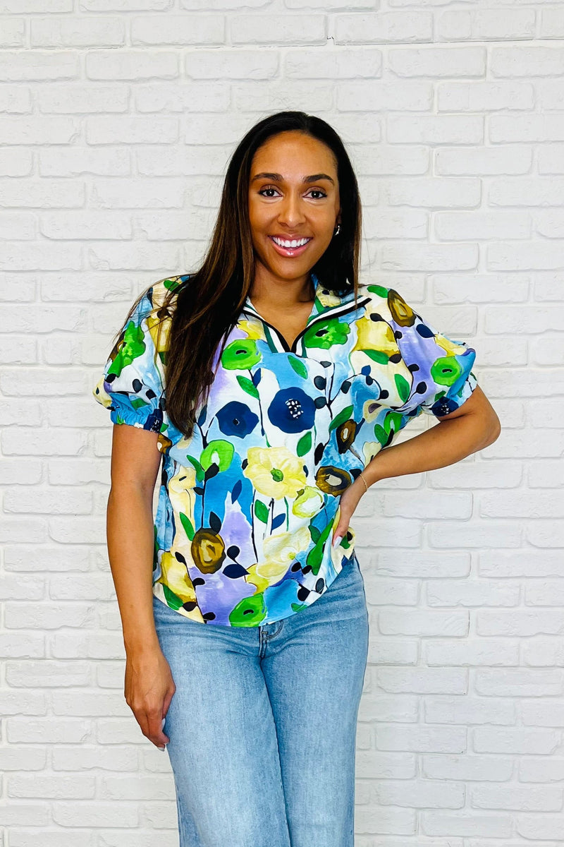 Fielding Questions Floral Top - Maple Row Boutique