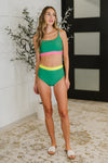 Fiji Color Block Swim Bottoms - Maple Row Boutique
