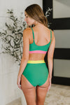 Fiji Color Block Swim Top - Maple Row Boutique