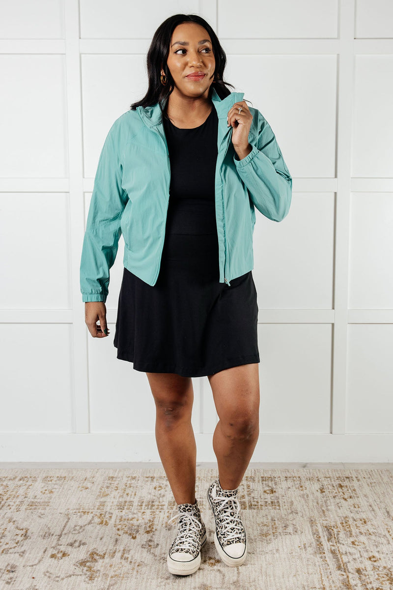 Fit Happens Nylon Tennis Jacket in Tidal Wave - Maple Row Boutique