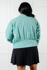 Fit Happens Nylon Tennis Jacket in Tidal Wave - Maple Row Boutique
