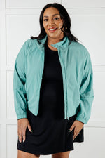 Fit Happens Nylon Tennis Jacket in Tidal Wave - Maple Row Boutique