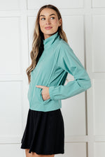 Fit Happens Nylon Tennis Jacket in Tidal Wave - Maple Row Boutique