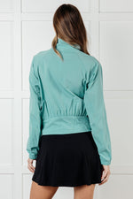 Fit Happens Nylon Tennis Jacket in Tidal Wave - Maple Row Boutique