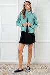 Fit Happens Nylon Tennis Jacket in Tidal Wave - Maple Row Boutique