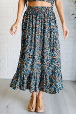 Flutter of Florals V-Neck Crop and Skirt Set - Maple Row Boutique 