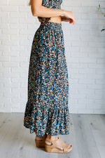 Flutter of Florals V-Neck Crop and Skirt Set - Maple Row Boutique 