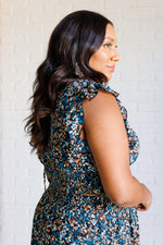 Flutter of Florals V-Neck Crop and Skirt Set - Maple Row Boutique 