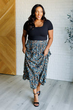 Flutter of Florals V-Neck Crop and Skirt Set - Maple Row Boutique 