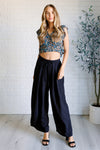Flutter of Florals V-Neck Crop and Skirt Set - Maple Row Boutique 
