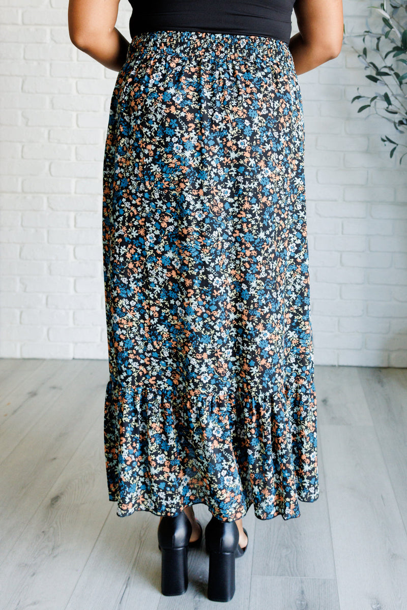 Flutter of Florals V-Neck Crop and Skirt Set - Maple Row Boutique 
