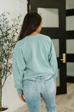 For the Experience Relaxed Pullover in Ash Blue - Maple Row Boutique