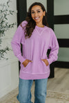 For the Experience Relaxed Pullover in Lavender - Maple Row Boutique