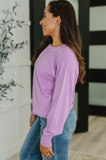 For the Experience Relaxed Pullover in Lavender - Maple Row Boutique