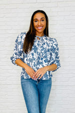 Frill Me With Sunshine in Ivory and Navy - Maple Row Boutique