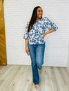 Frill Me With Sunshine in Ivory and Navy - Maple Row Boutique