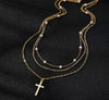 18K Stainless Steal Tarnish Free Cross Necklace Preorder - Maple Row Boutique