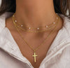 18K Stainless Steal Tarnish Free Cross Necklace Preorder - Maple Row Boutique