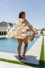 Luxury Beach Towel in Bird Of Paradise - Maple Row Boutique 