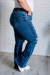 Gabriella Mid Rise Distressed Button Fly Flare - Maple Row Boutique 