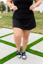 Game, Set and Match Tennis Skort in Black - Maple Row Boutique 
