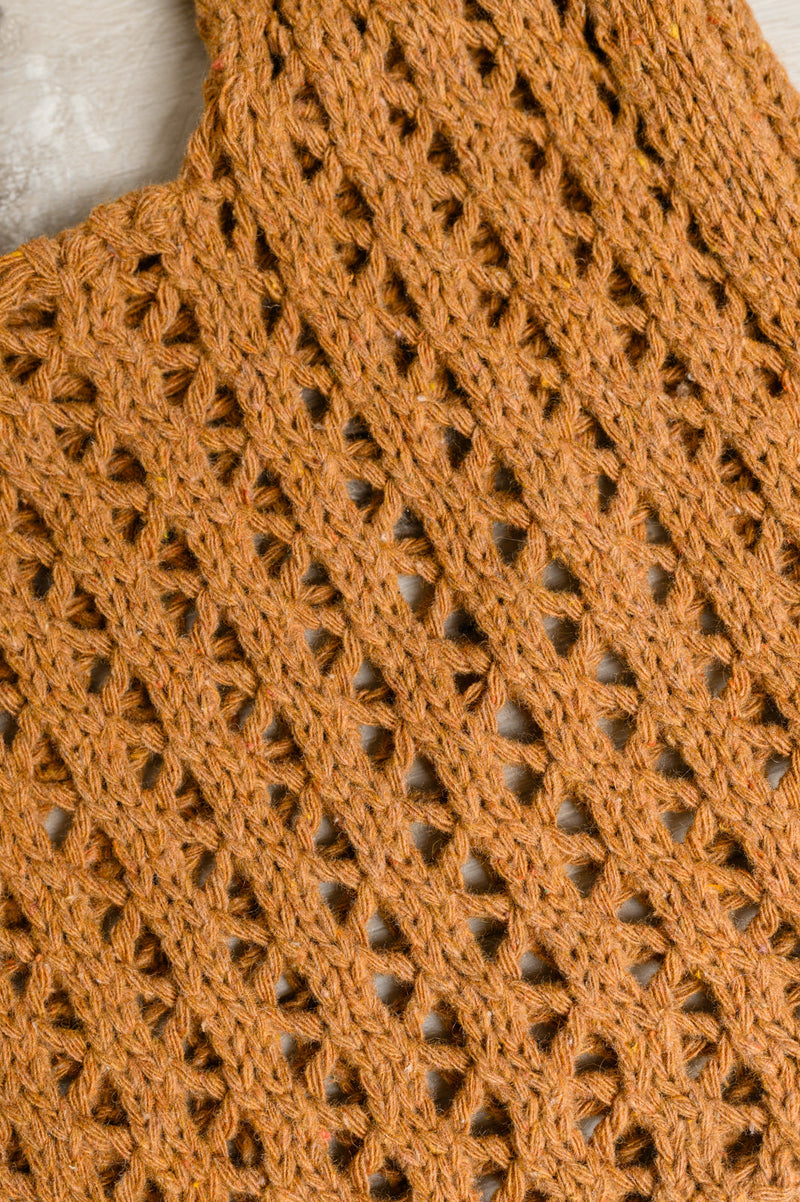 Girls Day Open Weave Bag in Tan - Maple Row Boutique