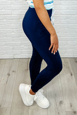 Giving the Run Around Joggers in Navy - Maple Row Boutique