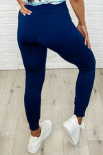 Giving the Run Around Joggers in Navy - Maple Row Boutique