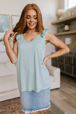 Good For You Ruffle Detail Tank - Maple Row Boutique