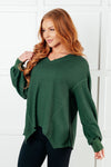 Good Things Are Coming V-Neck Top in Green - Maple Row Boutique