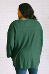 Good Things Are Coming V-Neck Top in Green - Maple Row Boutique