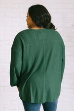 Good Things Are Coming V-Neck Top in Green - Maple Row Boutique