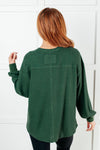 Good Things Are Coming V-Neck Top in Green - Maple Row Boutique