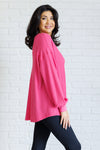 Good Things Are Coming V-Neck Top in Pink - Maple Row Boutique