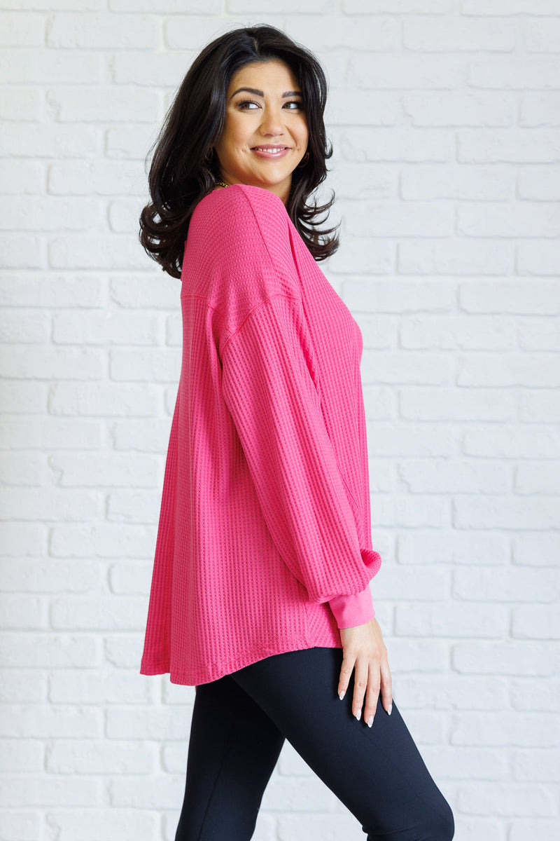 Good Things Are Coming V-Neck Top in Pink - Maple Row Boutique