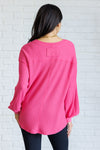 Good Things Are Coming V-Neck Top in Pink - Maple Row Boutique
