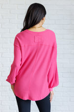 Good Things Are Coming V-Neck Top in Pink - Maple Row Boutique