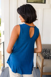 Greater than Great Keyhole Detail Tank in Teal - Maple Row Boutique