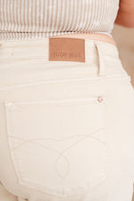 Greta High Rise Garment Dyed Shorts in Bone - Maple Row Boutique