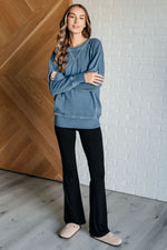 Hands Down Favorite Sweatshirt in Dusty Blue - Maple Row Boutique 