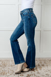 Hannah Mid Rise Thermal Bootcut Jeans - Maple Row Boutique
