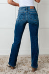 Hannah Mid Rise Thermal Bootcut Jeans - Maple Row Boutique