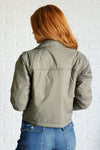 Hear Me Out Lightweight Puffer Jacket in Olive - Maple Row Boutique