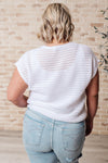 Here for More Open Knit Cap Sleeve Sweater - Maple Row Boutique