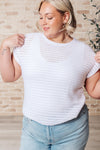 Here for More Open Knit Cap Sleeve Sweater - Maple Row Boutique