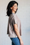 Here for the Vibes Mineral Wash Spliced Tee - Maple Row Boutique