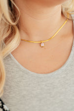 Here to Shine Gold Plated Necklace in Pink - Maple Row Boutique 